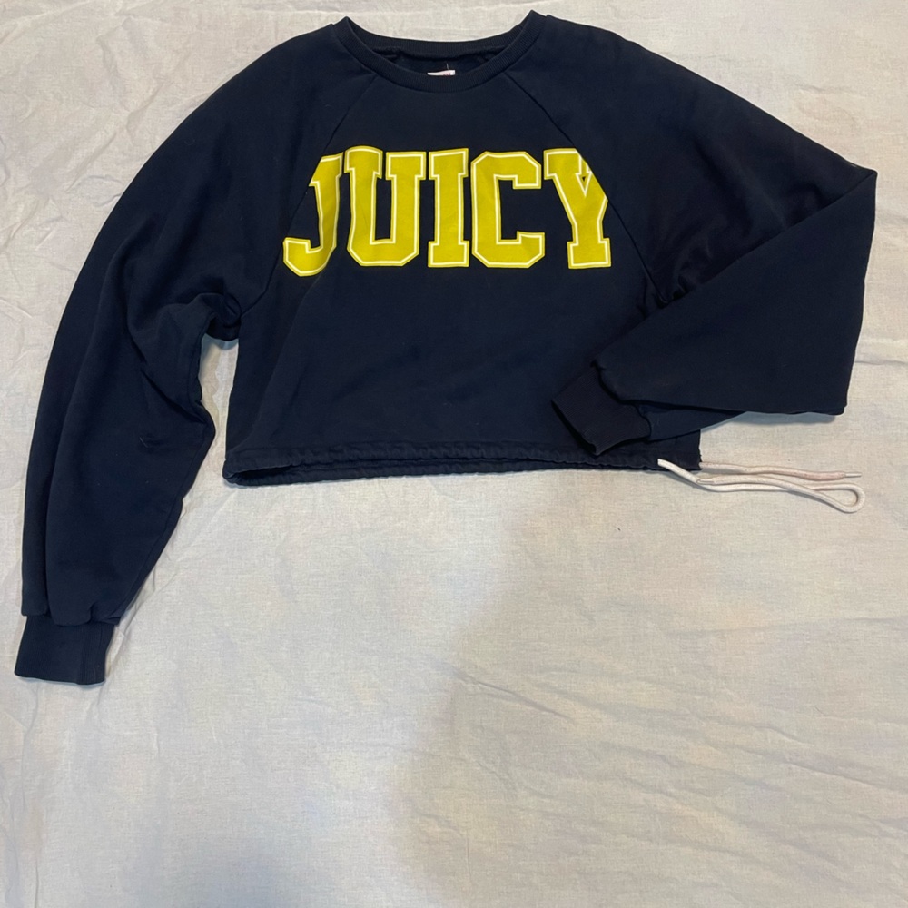 Juicy Cougure Navy Cropped crew neck
